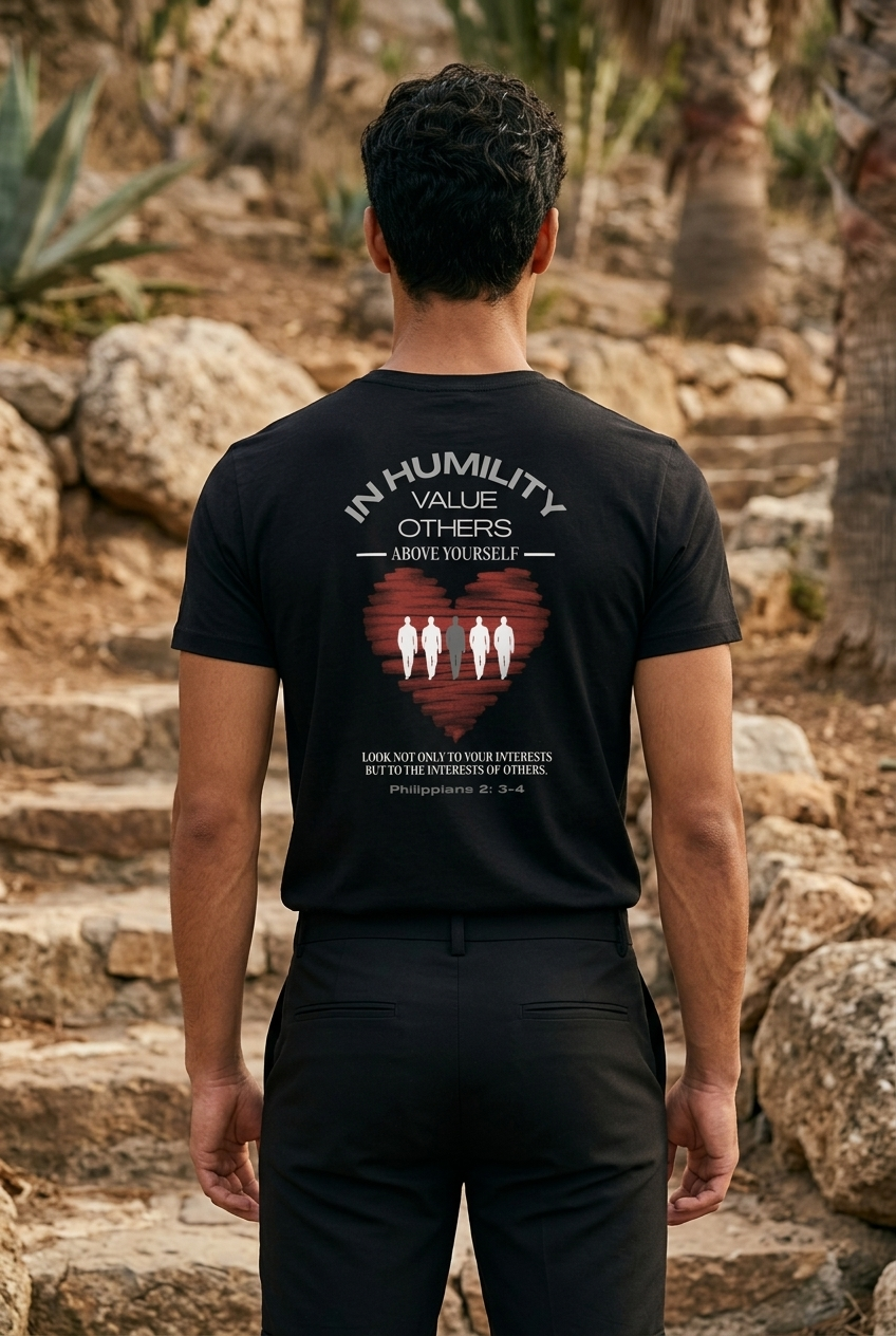 In Humility Christian Heart T-Shirt | Christian Apparel by Philippians234