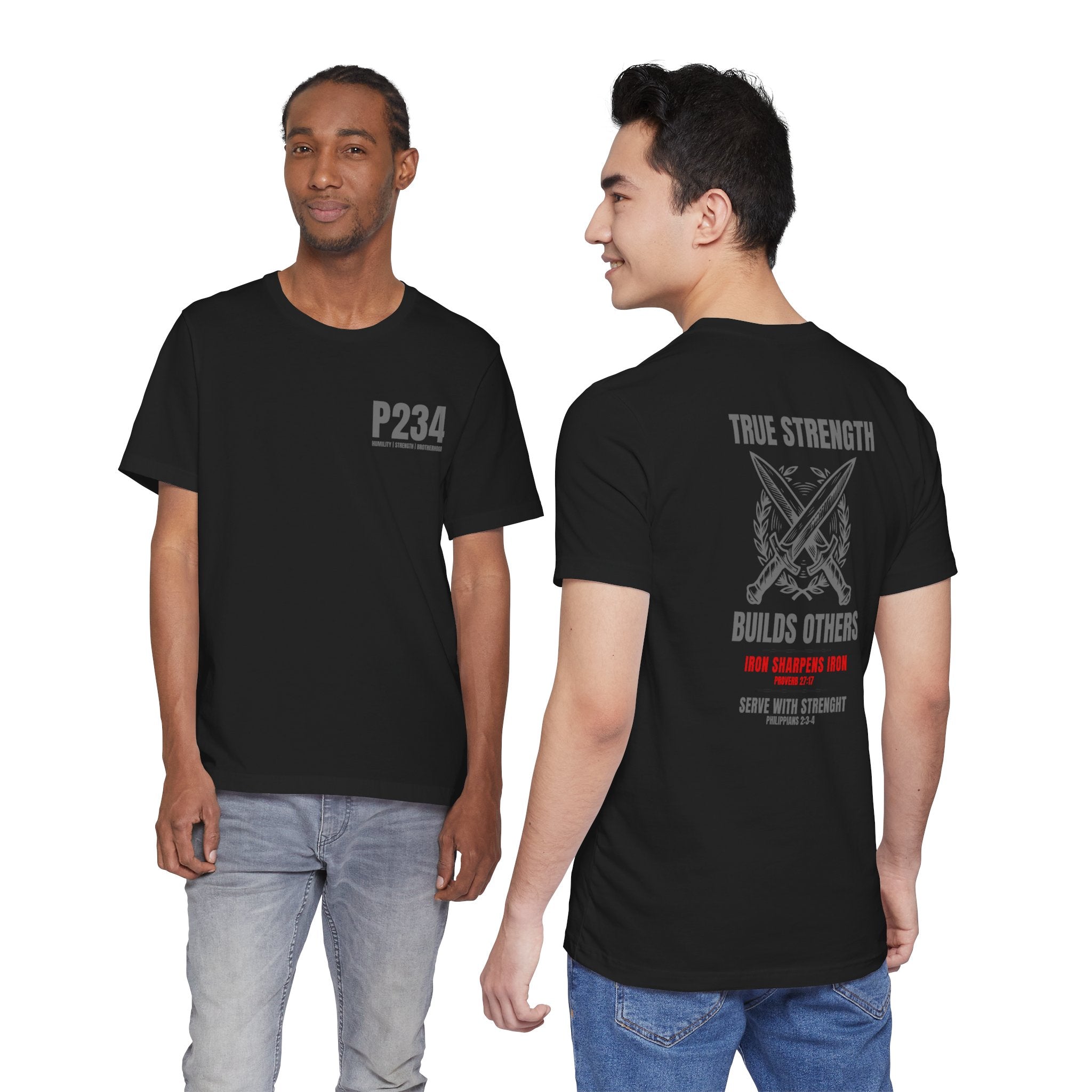 P234 Iron Sharpens Iron T-Shirt |  Christian Apparel by Philippians234